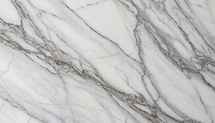 Obraz premium Pristine white marble surface displaying intricate golden veining, highlighting natural elegance and luxurious aesthetic for high end interior design and decorative applications seamless background pa