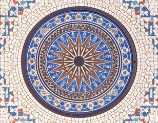 Ornate circular mosaic pattern