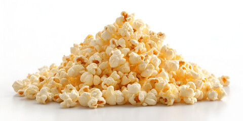 Popcorn pile isolated on transparent background  