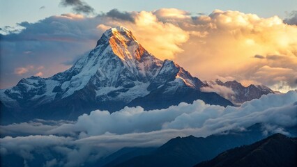 Majestic Annapurna Mountain Peak Nepal