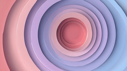Abstract concentric circles, pastel gradient, layered design, for social media