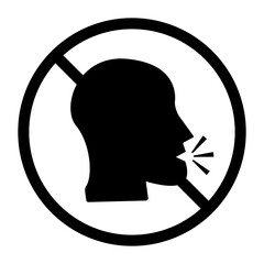 Silent No Speak Icon, Simple Icon Vector Design, best used for presentation, application, web and banner