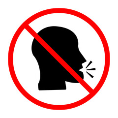 Silent No Speak Icon, Simple Icon Vector Design, best used for presentation, application, web and banner
