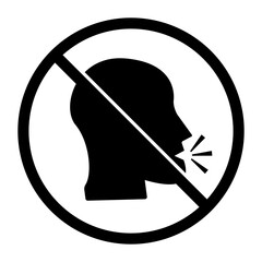 Silent No Speak Icon, Simple Icon Vector Design, best used for presentation, application, web and banner