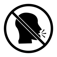 Silent No Speak Icon, Simple Icon Vector Design, best used for presentation, application, web and banner