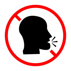 Silent No Speak Icon, Simple Icon Vector Design, best used for presentation, application, web and banner