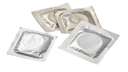 Ripped open, torn, broken condom wrapper packet transparent PNG set bundle, isolated background. Safe sex protection contraceptive, STD prevention, sexual ...

