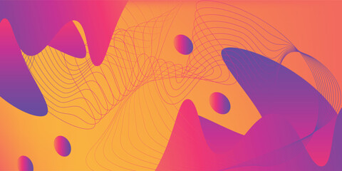 Abstract fluid background with gradient color. Fluid shapes composition. Trendy gradient background.