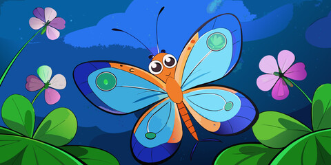 delicate flower illustration for cute vintage surface pattern in blue green background vector illustration.
