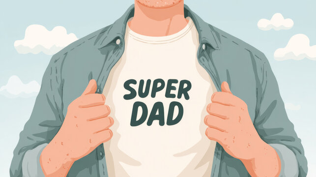 Super dad emblem reveal design for father's day celebration and gift ideas