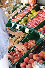 fruits and vegetables at the market