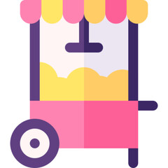 Popcorn Cart Illustration