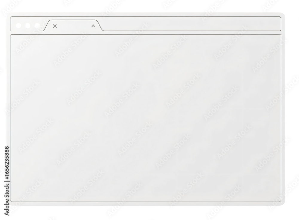 Fototapete a blank browser window with navigation elements, ready for content display and web browsing.