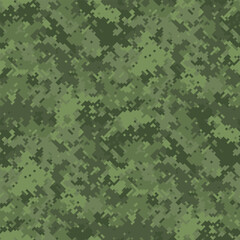 Abstract digital camouflage pattern.  Versatile, seamless texture ideal for backgrounds, apparel design, or militarythemed projects.