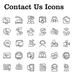 Fototapeta premium Contact Icons Set vector editable