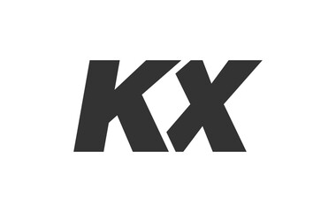 Obraz premium KX Techno Editable Font Logo For Corporate Branding. Bold, Futuristic Design With Unique Typographic Ideas. Minimal Custom Type And Dynamic Letter