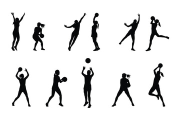 Netball player silhouette