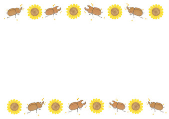ひまわり カブトムシ フレーム