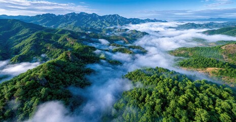 the sea of clouds is rolling and rolling on both sides. The sun rises in the east, and the sky gradually transitions