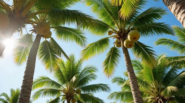 coconut palm trees