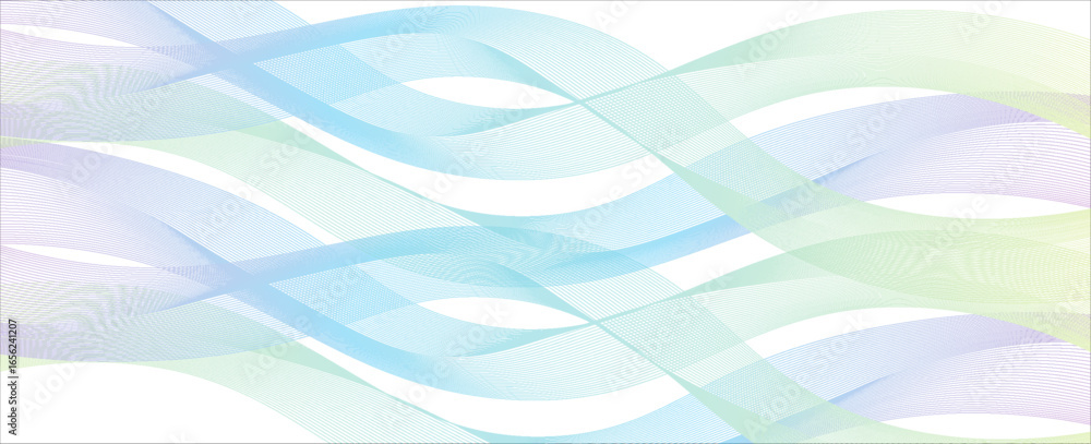 Poster abstract background of colored waves with smooth lines on a white background, design element. vector
