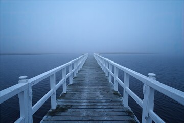 Fototapeta premium Misty morning boardwalk