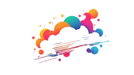 Colorful paint and ink splashes abstract background