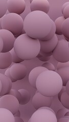 Abstract colorful chocolate balls. Chaotic scatter spheres. Festive party wallpaper. 3d render creative background.