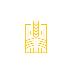 Spica outline signmark in isolated background. Minimalistic vector logo in line style