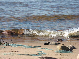 Polluted coast