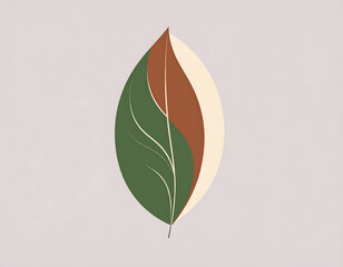 Leaf Harmony: An artistic representation of a leaf showcasing a unique combination of colors and textures, elegantly displayed against a subtle backdrop.