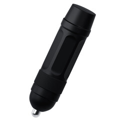 Classic black ballpoint pen with rubber grip