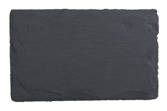 Blank chalkboard slate isolated in white