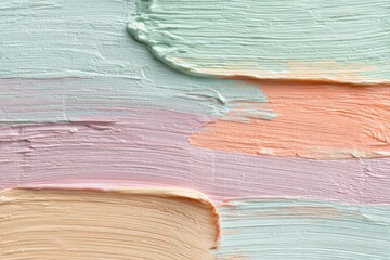 Abstract pastel color texture with smooth paint strokes in soft hues for artistic backgrounds and modern design projects