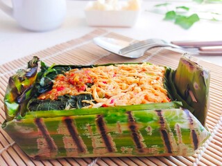Nasi bakar (Indonesian for 