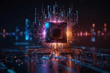 fiber optics background with lots of light spots