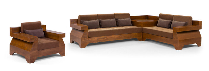 corner furniture isolated on white background 