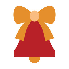 Christmas Bell with Bow Isolated Vector Illustration. This vector illustration captures the essence of holiday celebrations with a classic symbol.