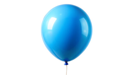 Blue Balloon Isolated on White Background as Transparent. PNG. AI GENERATED