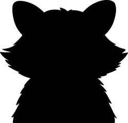 Raccoon clipart illustration black silhouette