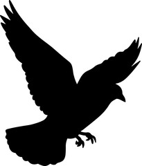 Pigeon clipart illustration black silhouette