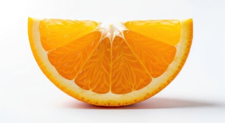 Fototapeta premium Close-up orange slice section, vibrant color