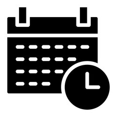 Scedule Icon glyph style vector illustration