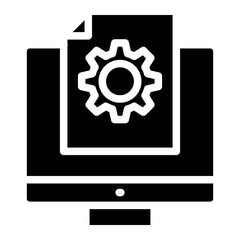 Project  Icon glyph style vector illustration