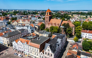 City of Tczew on the Vistula River in Poland