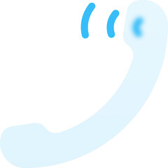 Glassmorphism Telephone Icon, Isolated on Transparent Background