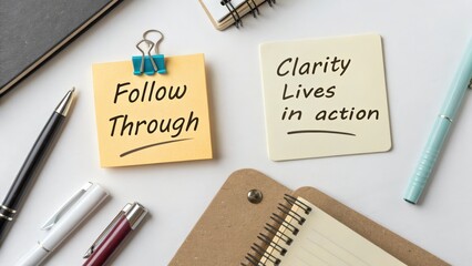 Motivational notes and stationery for productivity and organization