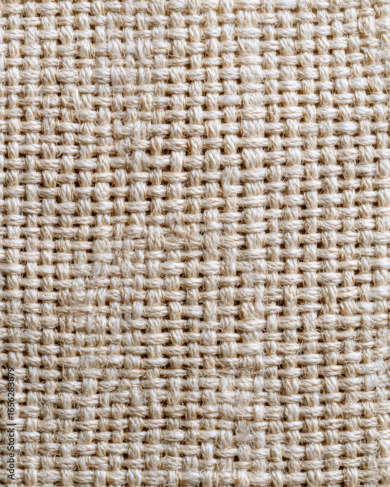 Poster close-up texture of natural linen fabric with fine weave pattern in soft earthy tones for textiles a
