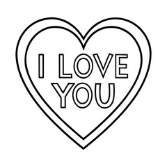 The word love is a symbol on a red background, a simple vector illustration for Valentine's Day concept and design