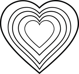 Vibrant rainbow colored heart symbol representing diversity and pride isolated on white background isolated on transparent background